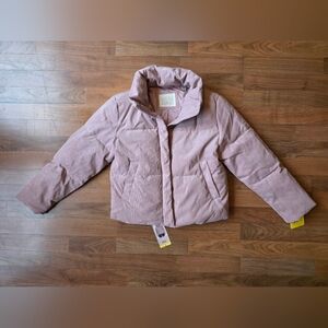 New LEVI'S Corduroy Pink Puffer Jacket